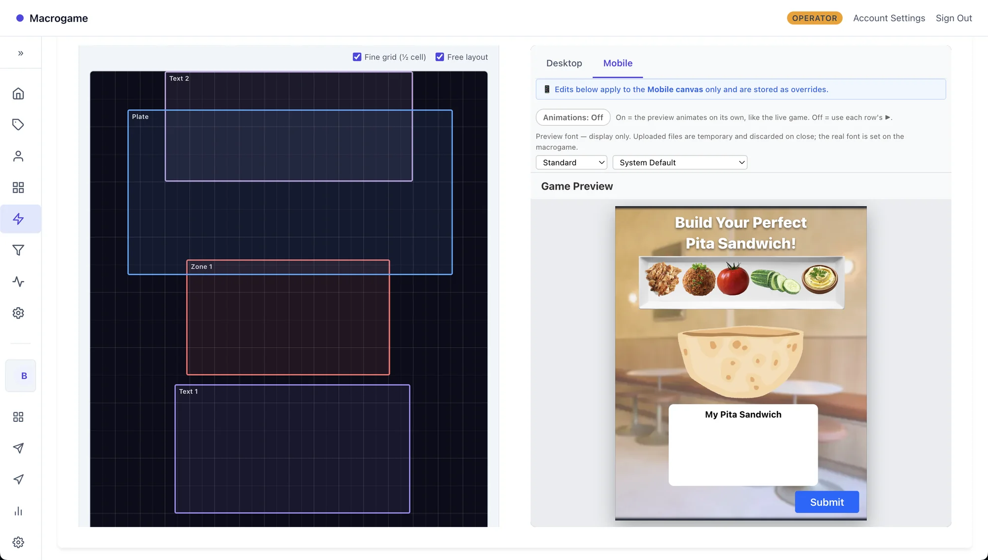 Microgame Builder Mobile