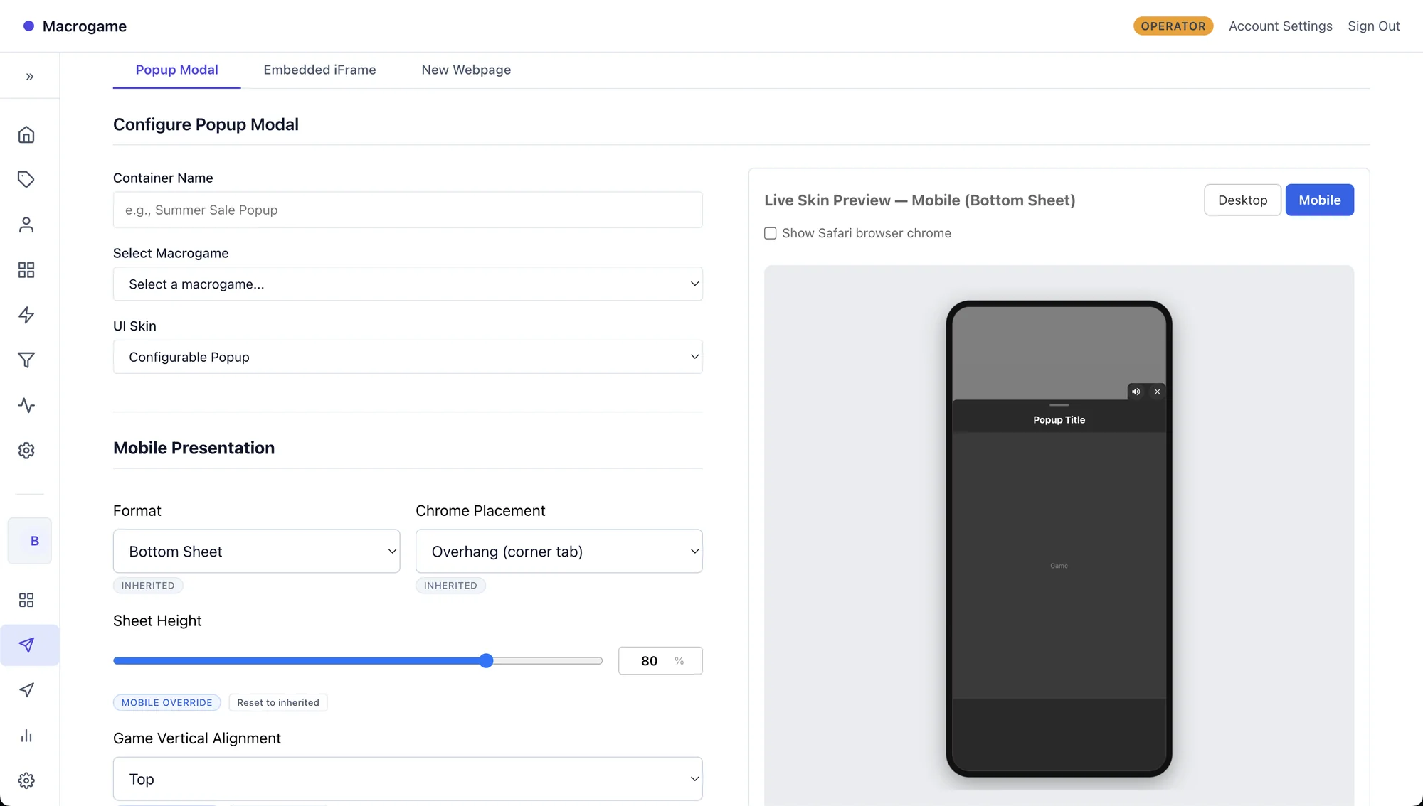 Popup Builder Mobile
